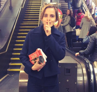 Emma Watson leaves Books on the Underground