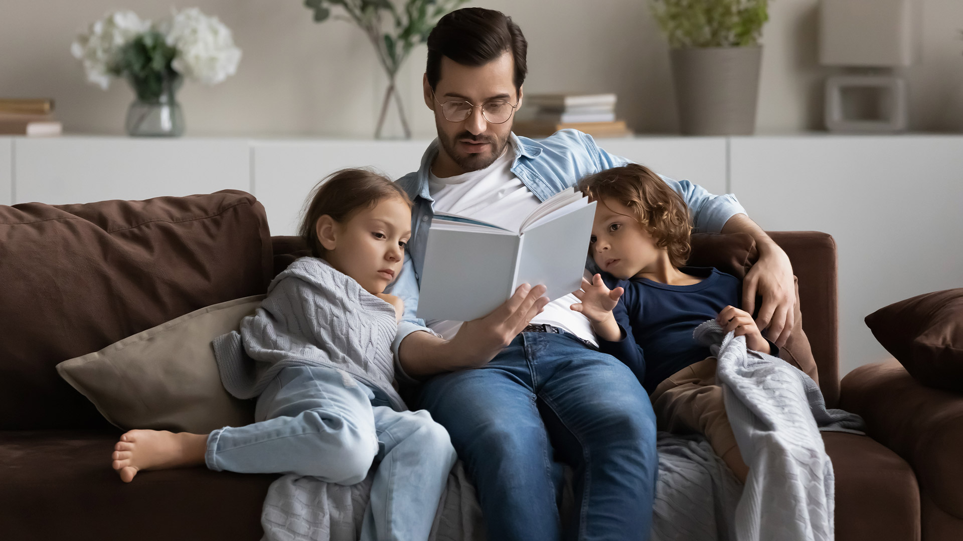 Children benefit from positive male role models when it comes to reading &copy; Shutterstock