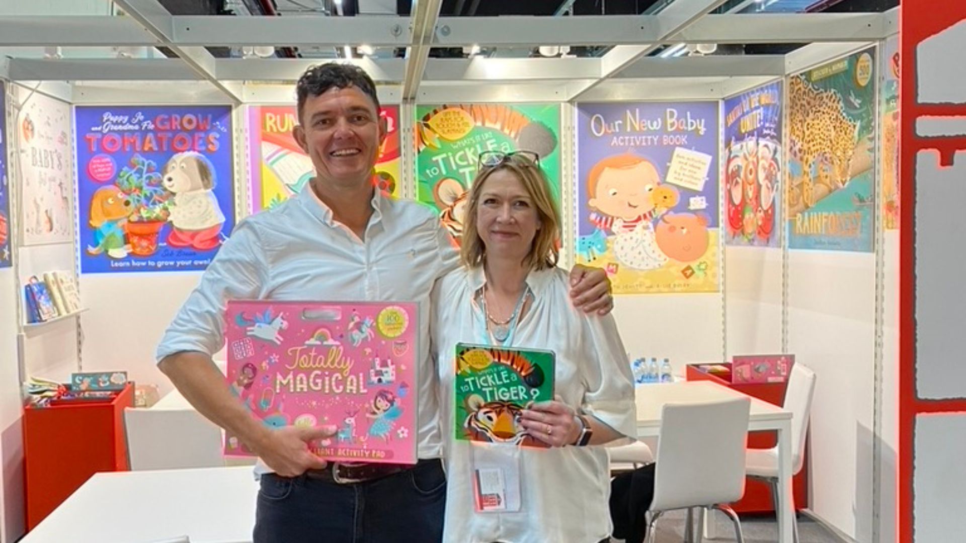 Townhouse m.d. Tom Oakes and publishing director Louise Quinn at Frankfurt