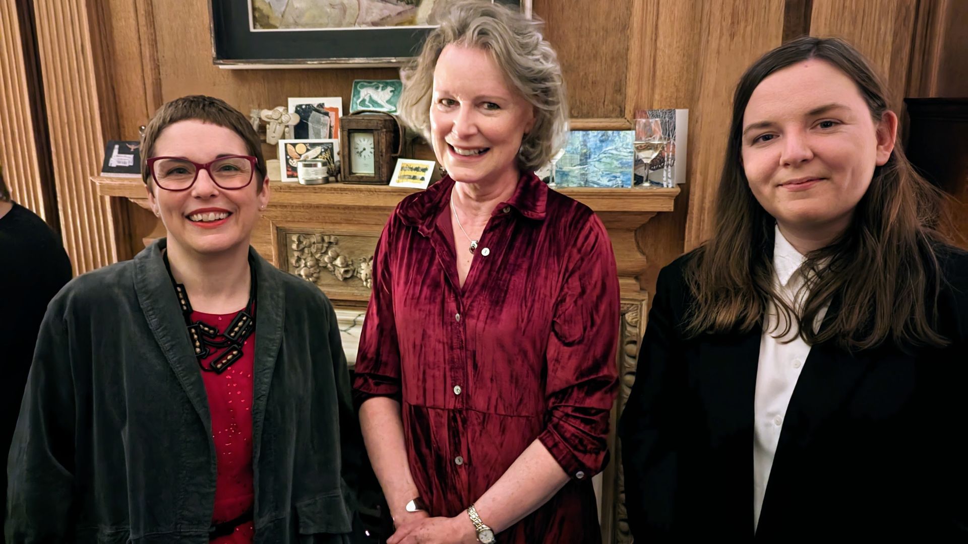 Catherine Haig (centre) with Annette Rubery (left) and Tara McEvoy