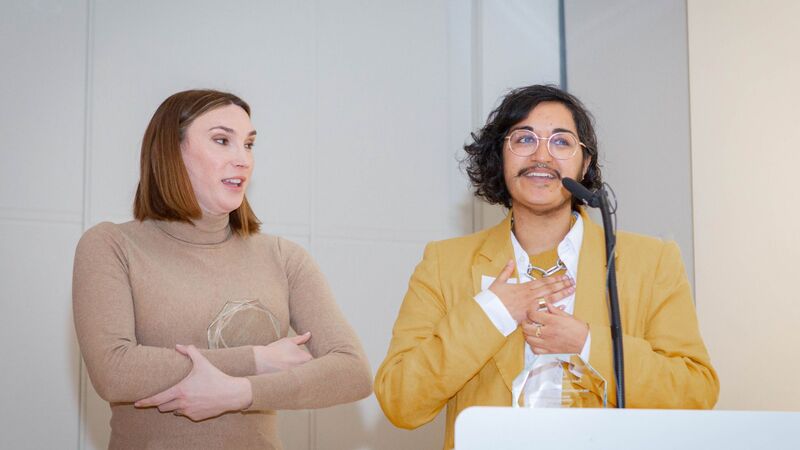 Dawson and Soofiya win Educational Writers’ Award