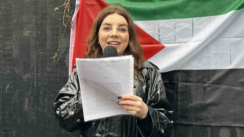 Campaign group Book Workers for a Free Palestine holds vigil outside LBF
