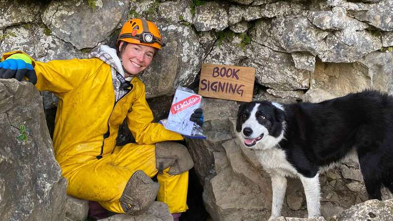 Yorkshire author holds book launch underground in Crackpot Cave