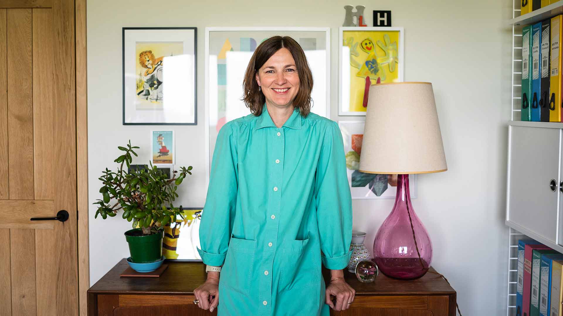 Camilla Reid in her studio