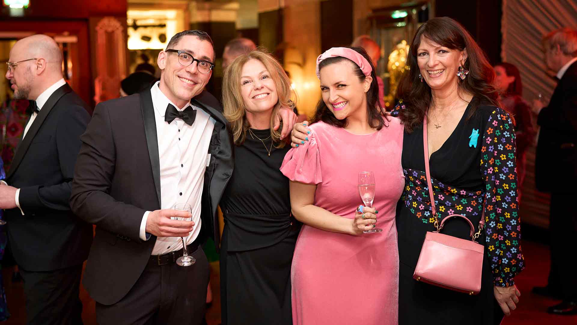 Tom Percival, Adele Parks, Laura Dockrill and Liz Pichon at the National Literacy Trust's annual gala dinner &copy; 2025  Erroll Jones