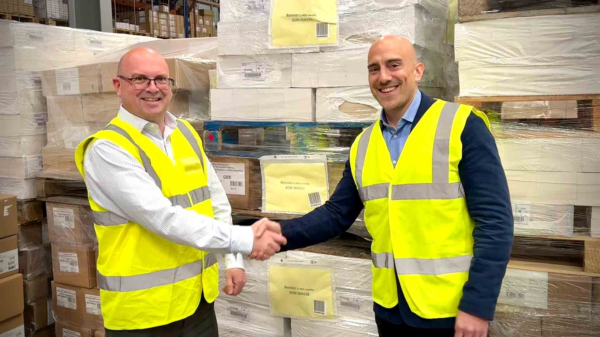 Matthew Hogg, commercial director at MDL and Jonathan Perdoni co-CEO of Bonnier Books UK