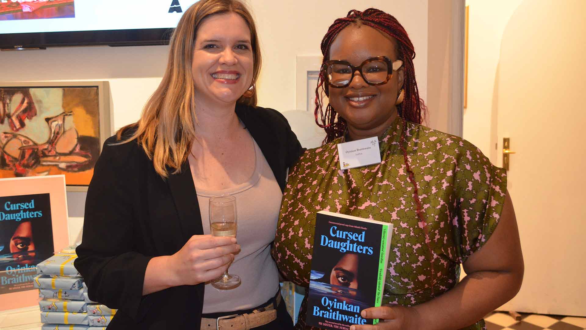 Creative Director Felice McKeown and author Oyinkan Braithwaite at Atlantic's 25th-anniversary party