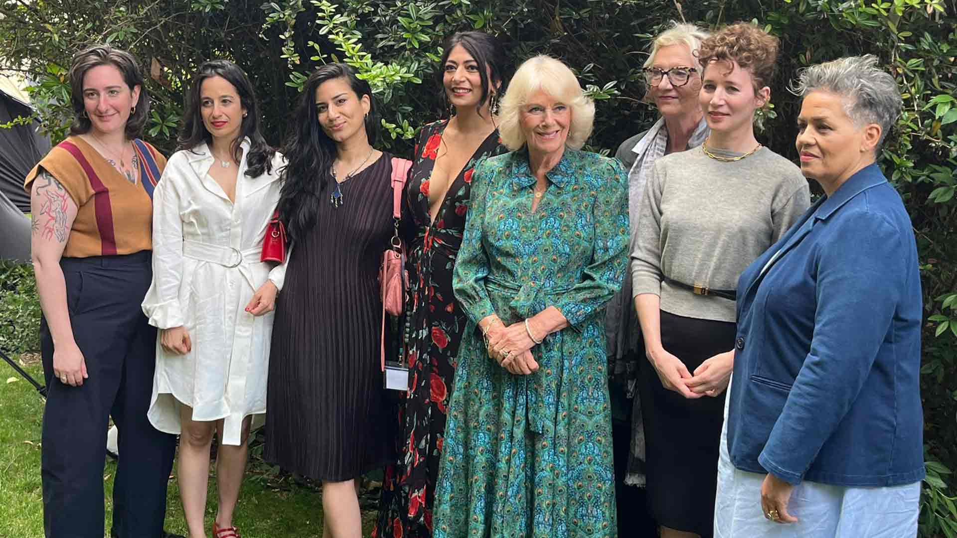 Queen Camilla with the Women's Prize for Fiction shortlistees 2025 &copy; Heloise Wood
