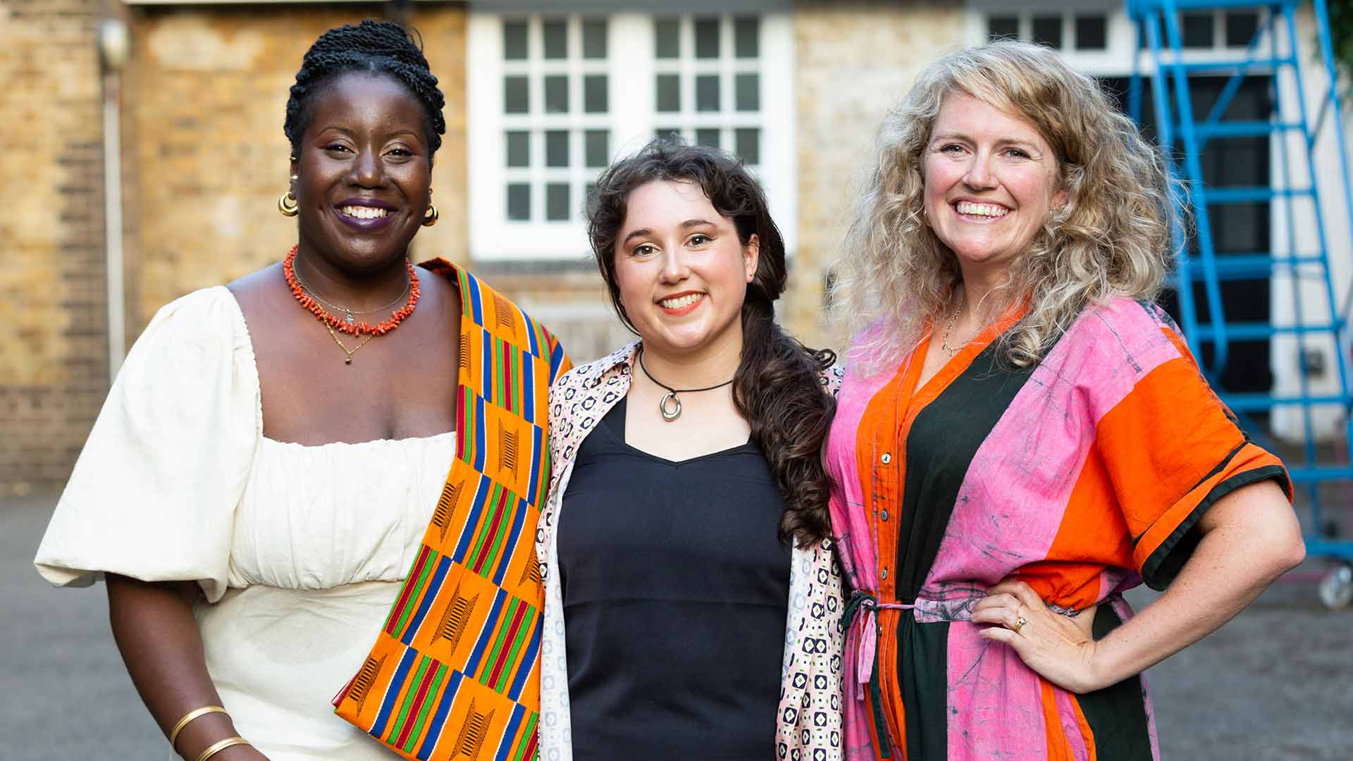 Margaret McDonald and her editors Alice Swan and Ama Badu celebrate their Branford Boase Award win Margaret McDonald and her editors Alice Swan and Ama Badu celebrate their Branford Boase Award win