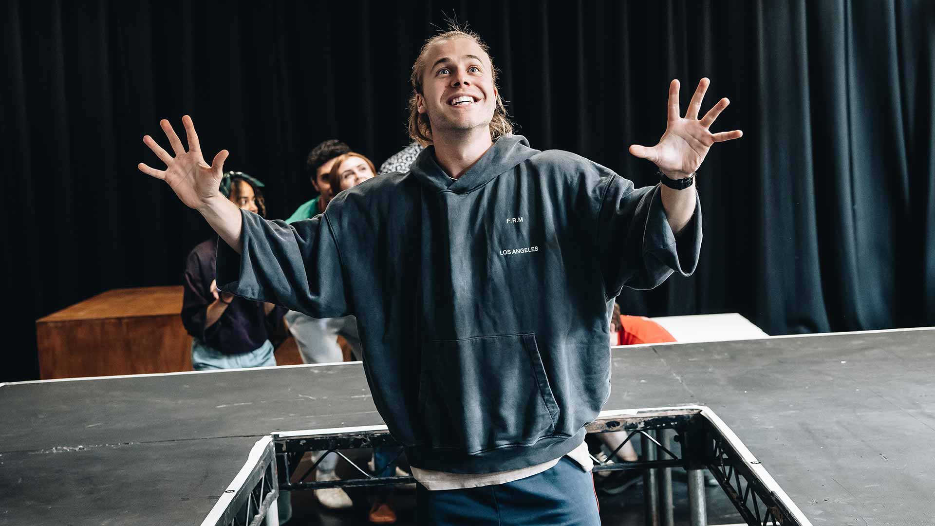 Ed McVey in rehearsals for The Talented Mr Ripley &copy; Danny Kaan