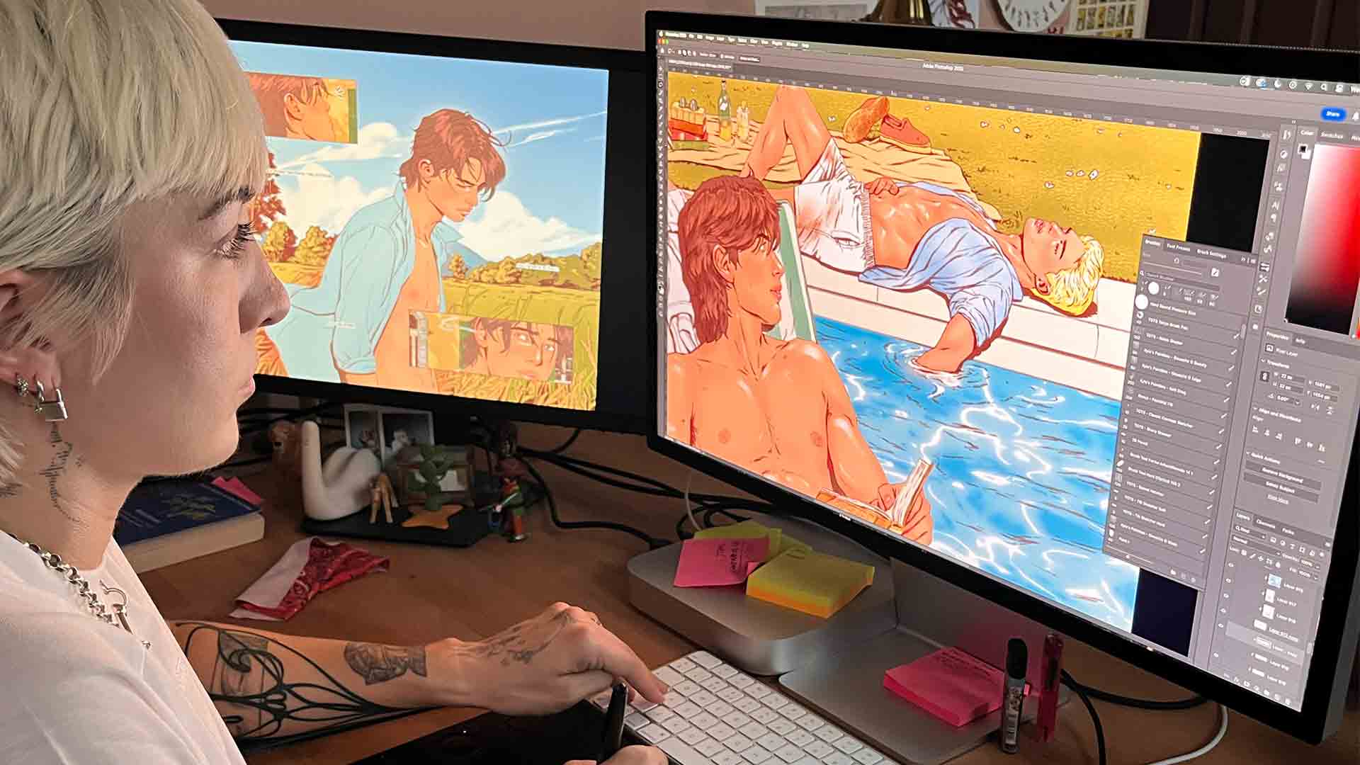 Sarah Maxwell illustrating Call Me by Your Name Sarah Maxwell illustrating Call Me by Your Name