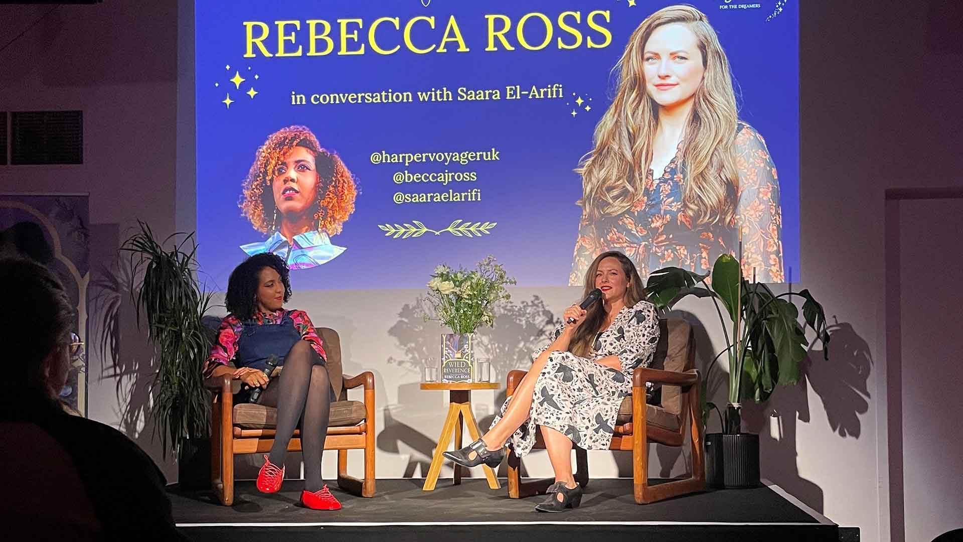 Saara El-Arifi and Rebecca Ross on stage