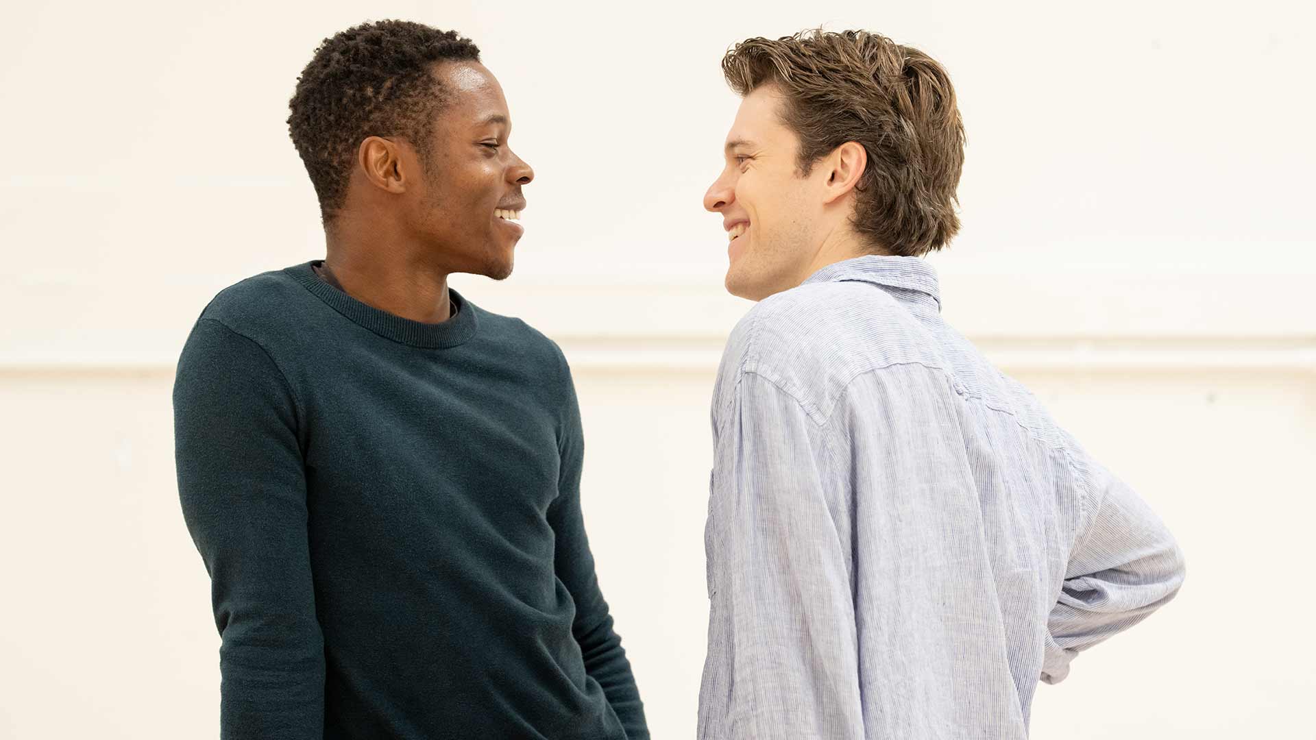 Alistair Nwachukwu and Jasper Talbot in rehearsals for The Line of Beauty at the Almeida Theatre, London &copy; Johan Persson