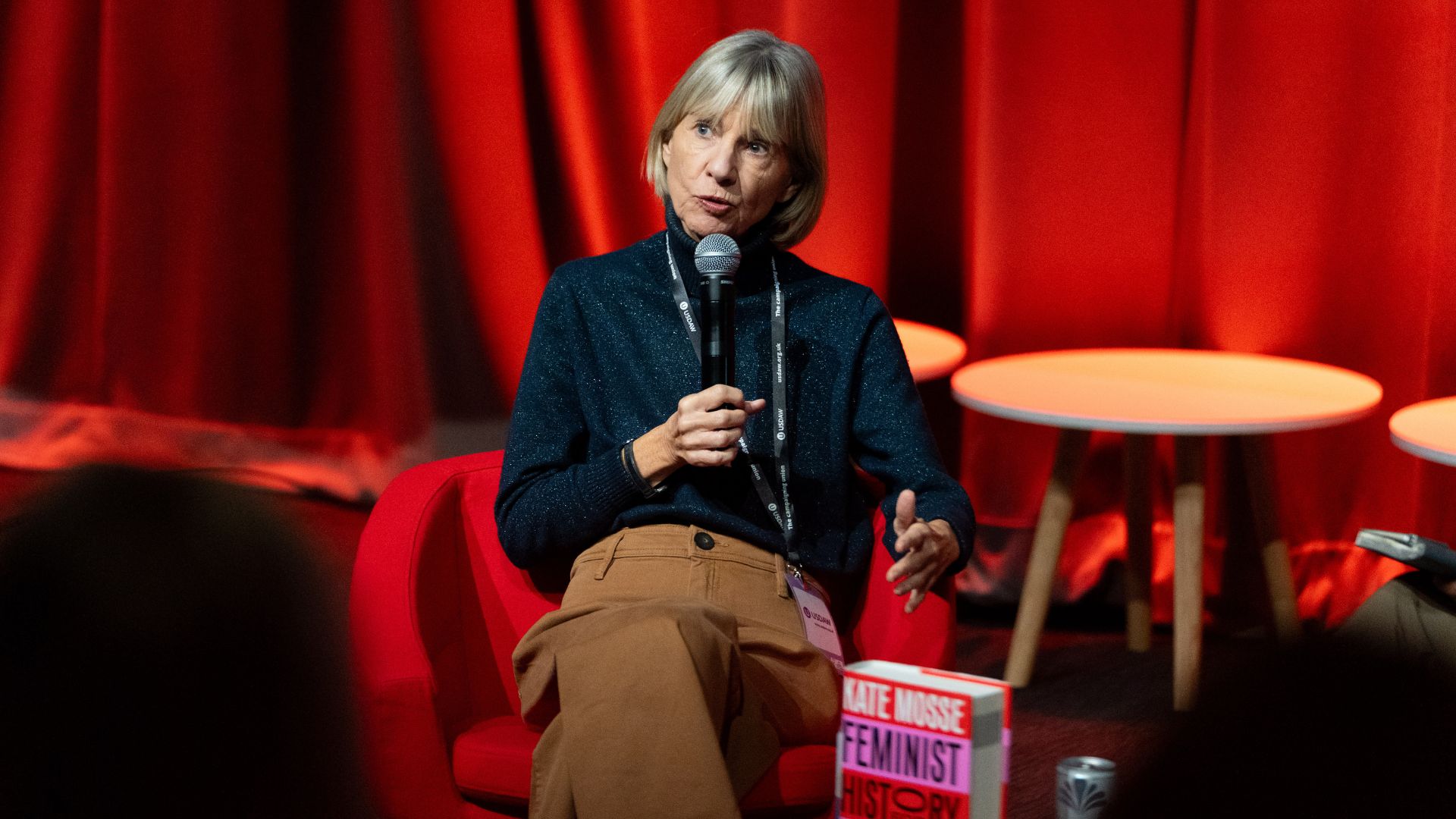 Kate Mosse speaking at the Labour Party Conference © Decoy Media Kate Mosse speaking at the Labour Party Conference © Decoy Media