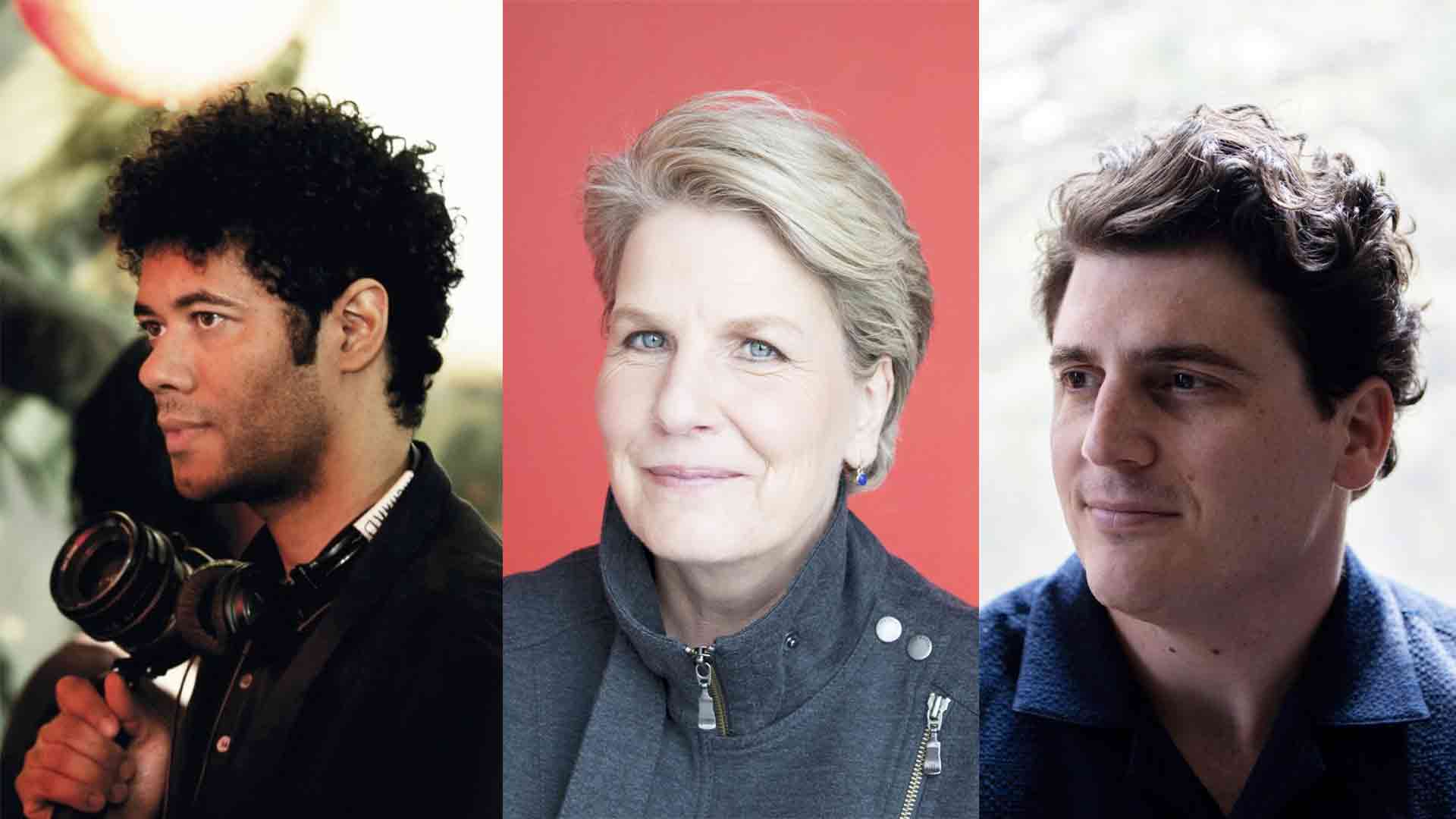(L-r): Richard Ayoade, Sandi Toksvig and Alexander Sammartino (L-r): Richard Ayoade, Sandi Toksvig and Alexander Sammartino