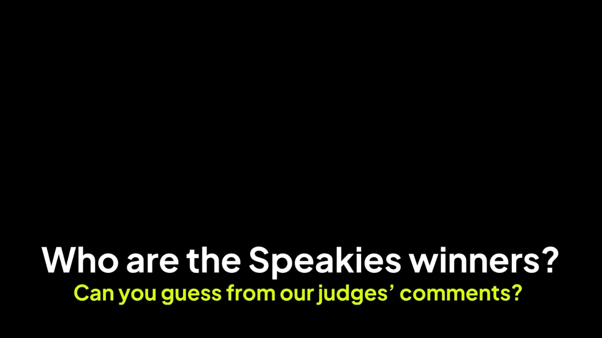 Who are The Speakies winners?