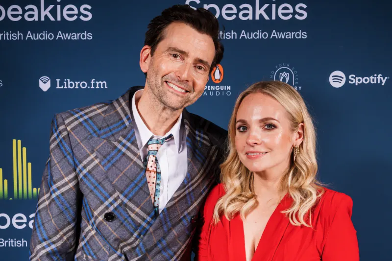 David & Georgia Tennant - narrator of Best Audiobook: Romance winner, Rivals, at The British Audio Awards &copy; Alex Brenner