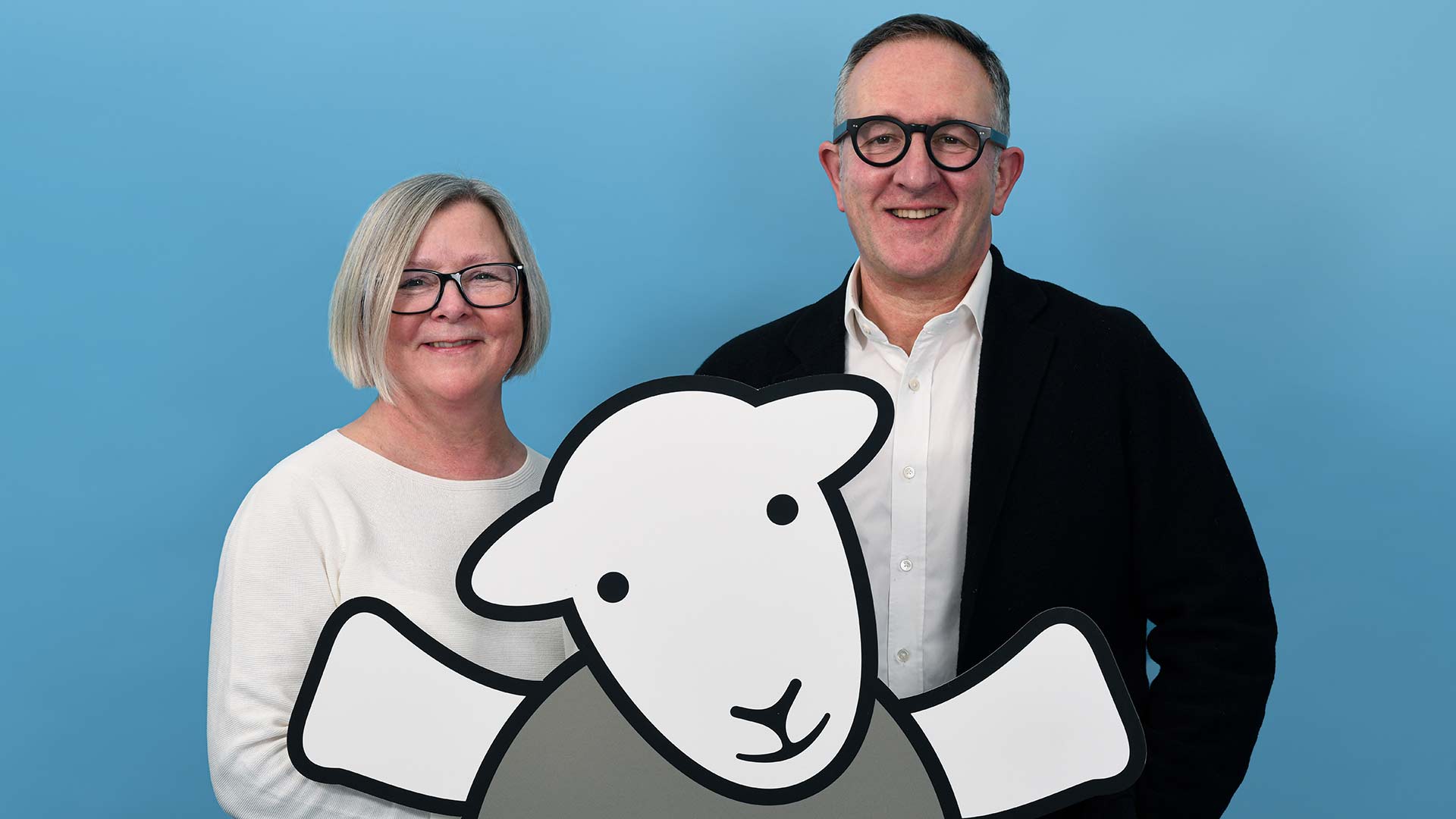 Herdy with creators Diane and Spencer Hannah