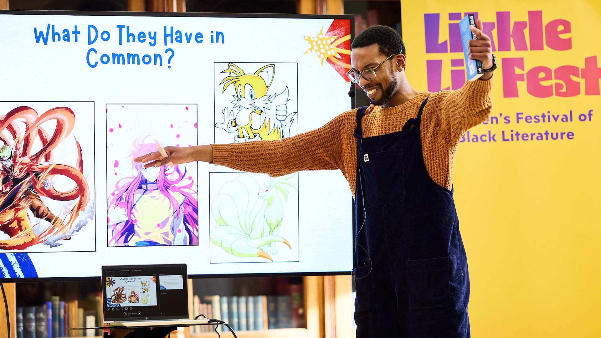 Fantasy author Ashley Thorpe during a session at Likkle Lit Fest &copy; David Lindsay