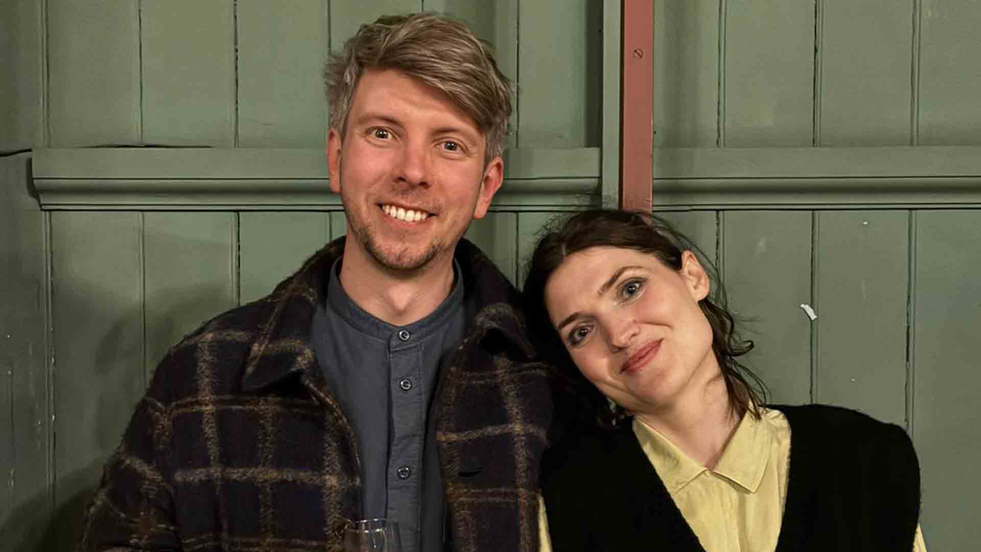 Nell Osborne (right) and her publisher Hugh Nicholson at Moist Books