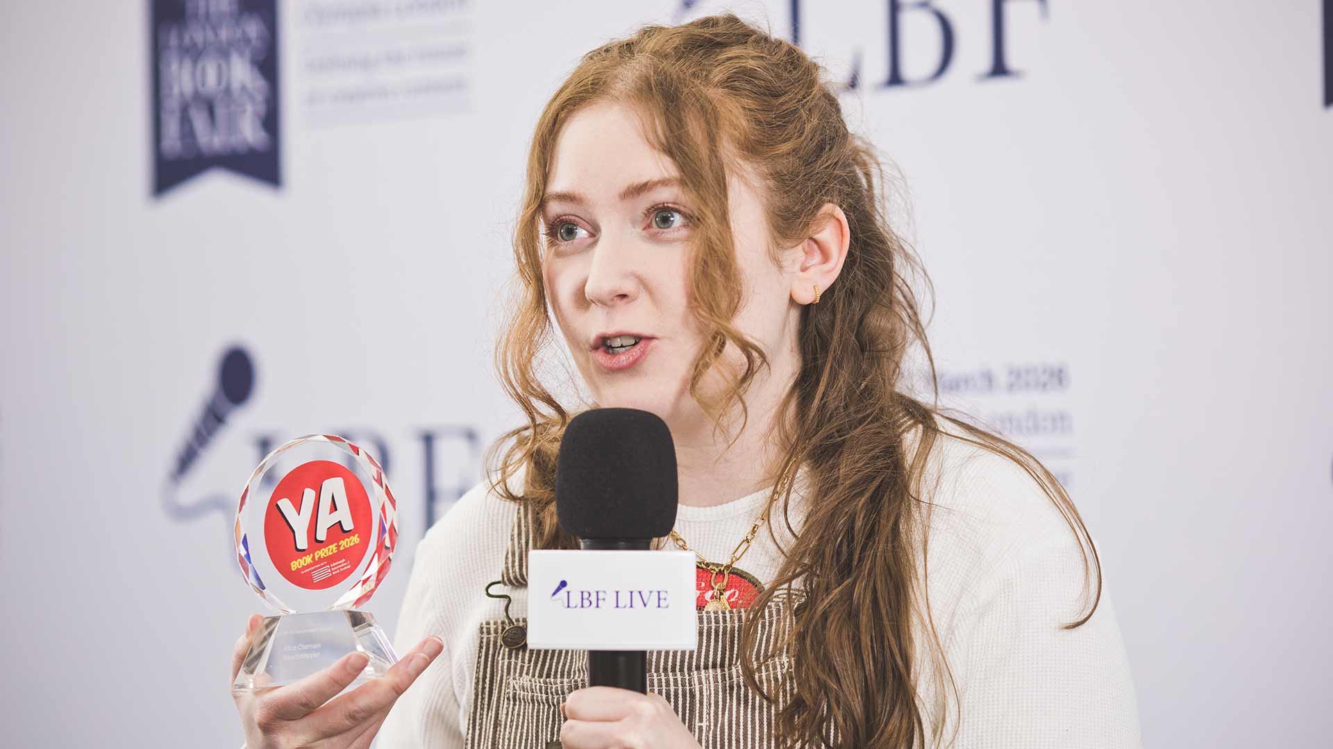 Alice Oseman at the London Book Fair 2026 after receiving the YA Book Prize Special Achievement Award © Asun Olivan Alice Oseman at the London Book Fair 2026 after receiving the YA Book Prize Special Achievement Award © Asun Olivan