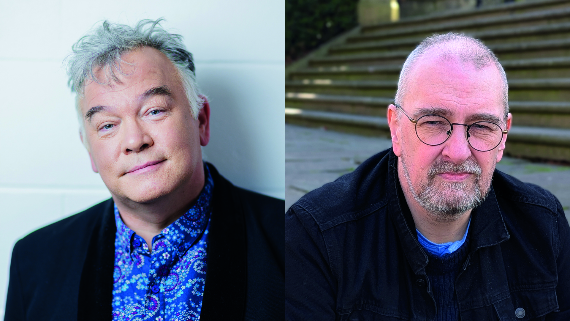Stewart Lee (&copy; Jody Hartley) and David Waywell