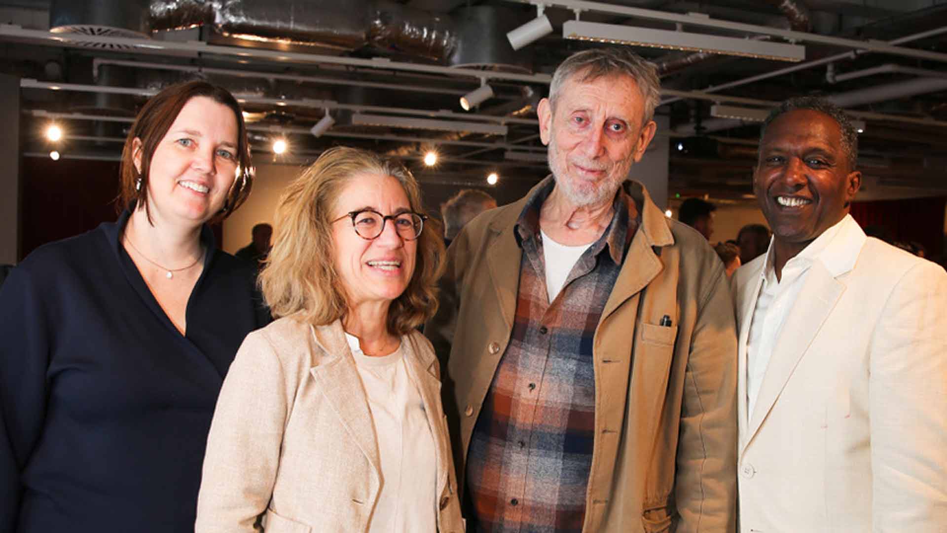 L-R: Shannon Cullen (UK publishing director at Walker Books), Belinda Rasmussen (CEO at Walker Books), Michael Rosen and Lemn Sissay L-R: Shannon Cullen (UK publishing director at Walker Books), Belinda Rasmussen (CEO at Walker Books), Michael Rosen and Lemn Sissay