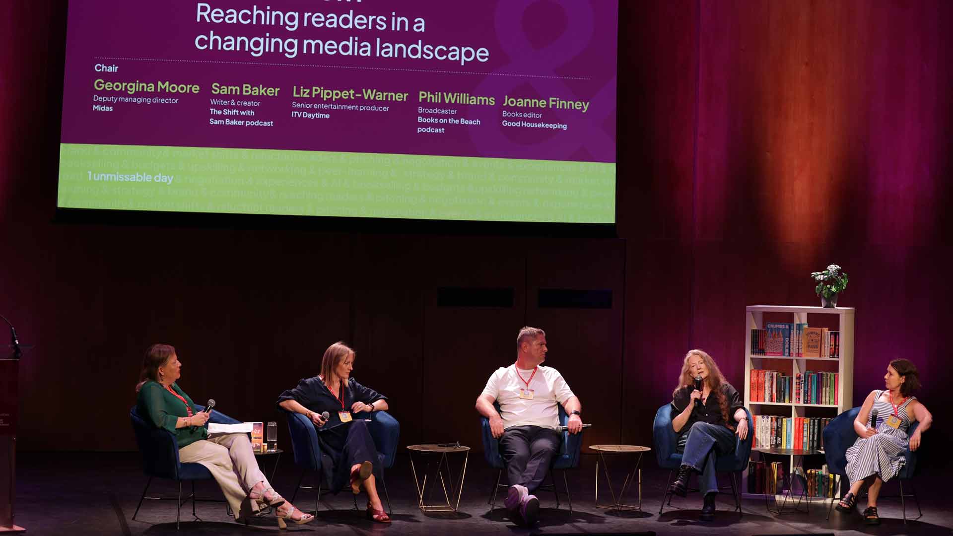 M&P panel – Media Review: Reaching readers in a changing media landscape: L-R Georgina Moore, Liz Pippet-Warner, Phil Williams, Sam Baker and Joanne Finney (c: Graham Turner) M&P panel – Media Review: Reaching readers in a changing media landscape: L-R Georgina Moore, Liz Pippet-Warner, Phil Williams, Sam Baker and Joanne Finney (c: Graham Turner)